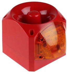Фото 1/6 PNC-0028, PNC Series Amber Sounder Beacon, 10 → 60 V dc, IP66, Side Mount, 113dB at 1 Metre