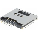 112G-TA00-R, Разъем: для карт памяти, SO Micro,SIM, SIM + MicroSD, SMT
