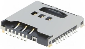 Фото 1/2 112G-TA00-R, Разъем: для карт памяти, SO Micro,SIM, SIM + MicroSD, SMT
