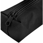 Пенал-тубус ПИФАГОР на молнии, ткань, черный, 20х5 см, 272255