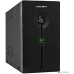 CROWN ИБП CMU-SP800COMBO {800VA\450W, корпус металл, 1x12V/9AH, розетки 2*IEC C13 + 2*EURO,AVR 140-290V, съёмный кабель питания 1.5 м, порт