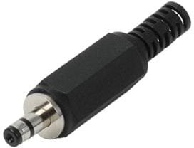 Фото 1/2 PP-018, DC Power Connectors power plug, 1.1 x 3.5 x 7.6 mm, straight, cable mount