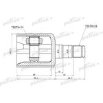 PCV1305, ШРУС внутренний левый 26x31x34 VOLKSWAGEN PASSAT B6 05-11