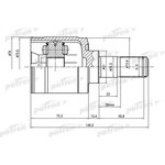PCV1517, INNER JOINT 25x41x22 HYUNDAI ELANTRA HD 06-