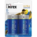 Батарея Mirex, щелочная LR20 / D 1,5V 2 шт ecopack 23702-LR20-E2