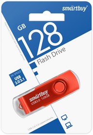 Фото 1/8 UFD 3.0 накопитель SmartBuy 128GB Twist Red (SB128GB3TWR)