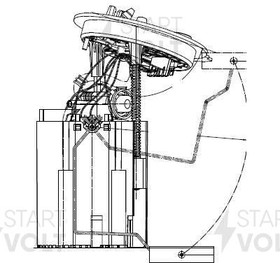 Фото 1/4 SFM 1801, Насос топливный VAG Octavia A7 12-, Octavia A9 20- 1.4TSI, 1.6i (модуль) StartVolt