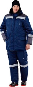 Костюм Барс, мужской, утепленный, куртка и полукомбинезон, цвет синий/серый, размер 48-50 ...