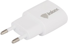 Фото 1/6 Зарядное устройство inkax CD-08 Travel 1хUSB, 1А + кабель Lightning 8-pin 1м (белый)