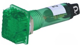 Фото 1/2 NSL-G, Индикат.лампа: с неоновой лампой типа FLUO, выпуклый, зеленый