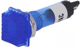 Фото 1/2 NSL-BL, Индикат.лампа: с неоновой лампой типа FLUO, выпуклый, синий