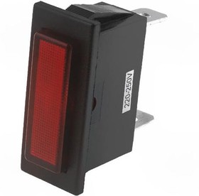 Фото 1/2 R9-70N-01-220V-RED, Индикат.лампа: с неоновой лампой, плоский, красный, 230ВAC, IP20