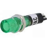 NI-2GN, Индикат.лампа: с неоновой лампой, вогнутый, зеленый, 230ВAC, IP20