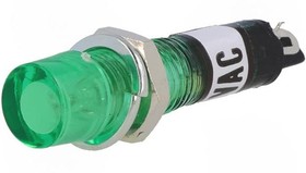 Фото 1/2 NI-2GN, Индикат.лампа: с неоновой лампой, вогнутый, зеленый, 230ВAC, IP20
