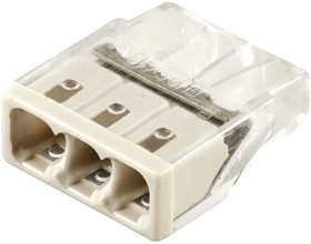 32413, Клемма 3-проводная жесткий провод (DIY упаковка 5 шт) STEKKER LD2273-203