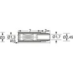 3 mm socket, solder connection, 1.3 mm, 41.0071