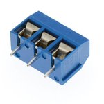 KF301-5.0-3P, Винтовой терминал -30°+120°C 17A 1.5 250V Синий Прямой pin 5мм 1 14 22 3 P=5мм Клеммная колодка