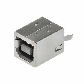 Фото 1/2 KUSBVX-BS1N-B, USB Connectors B TYPE VERT BLK SKT