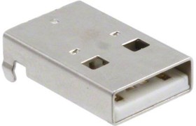 1001-011-01101, Conn USB 1.1 Type A PL 4 POS 2mm/2.5mm Solder RA SMD 4 Terminal 1 Port