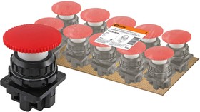 Выключатель кнопочный КЕ 021-У2-исп.1 гриб без фиксации красный 2з 10A 660B IP40 TDM