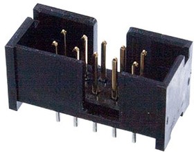 Фото 1/4 103308-1, Pin Header, Wire-to-Board, 2.54 мм, 2 ряд(-ов), 10 контакт(-ов), Сквозное Отверстие, AMP-LATCH