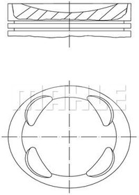 081PI00104000, Поршень ДВС с кольцами Citroen. Peugeot 1.6 EP6 =77 1.2x1.5x2.0 18.0x43.0 07