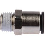 3175 10 13, LF3000 Series Straight Threaded Adaptor, R 1/4 Male to Push In 10 ...
