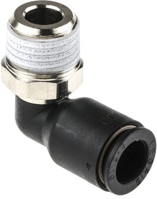 Фото 1/3 3109 08 13, LF3000 Series Elbow Threaded Adaptor, R 1/4 Male to Push In 8 mm, Threaded-to-Tube Connection Style
