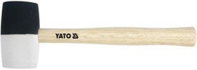 Резиновая киянка с деревянной рукояткой (черно-белая, 340 г) YT-4601
