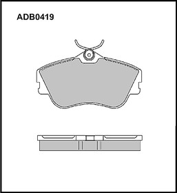 ADB0419, Колодки тормозные дисковые | перед |