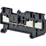 XW5T-P2.5-1.2-1, DIN Rail Terminal Block, 17.5A, 14 AWG Wire, Push In Termination