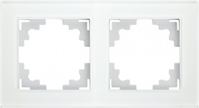 39255, Рамка горизонтальная 2-местная, серия Катрин, GFR00-7002-01, белый