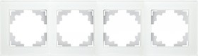 39257, Рамка горизонтальная 4-местная, серия Катрин, GFR00-7004-01, белый