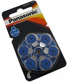 750, Элемент питания Panasonic PR-675 H (ZA675) 1.4В BP6 слуховые (кратно 6)
