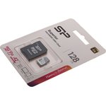 Карта памяти 128GB MicroSD class 10 + SD адаптер SILICON POWER