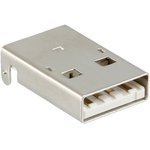 1734028-1, (USB TYPE A разъем smd), USB-коннектор угловой SMT