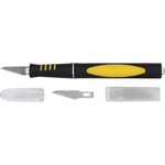 10487, Нож макетный, прорезиненная алюминиевая ручка