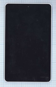 Фото 1/2 Дисплей (экран) в сборе с тачскрином для Acer Iconia One 8 B1-820 черный с белой рамкой