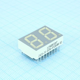 DC56-51CGKWA, 2-х разрядный индикатор 14,22мм/зеленый/ 570нм/3.6-7.6мкд