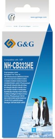 Фото 1/2 Картридж струйный G&G NH-CB323HE голубой (14.2стр.) для HP Photosmart B8553/C5324/C5370/ C5373/C5380/C5383