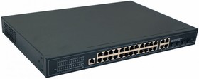 Фото 1/2 Управляемый L2 PoE коммутатор Gigabit Ethernet на 24 RJ45 PoE + 4 x GE Combo Uplink порта. NS-SW-24G4G-PL