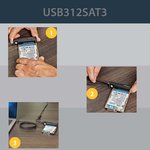 USB312SAT3, port 2.5 in, 3.5 in USB to SATA Adapter