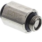 3391 06 10, LF3000 Series Straight Threaded Adaptor, G 1/8 Male to Push In 6 mm ...