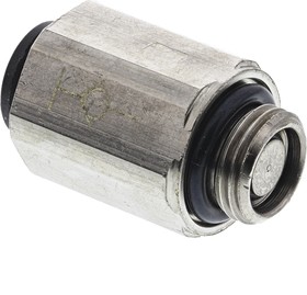 Фото 1/2 3391 06 10, LF3000 Series Straight Threaded Adaptor, G 1/8 Male to Push In 6 mm, Threaded-to-Tube Connection Style