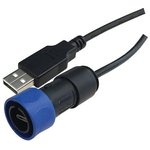 PXP4040/B/5M00, Cable Assembly USB 5m Micro USB Type B to USB Type A 5 to 4 POS ...