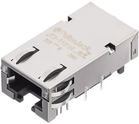 JT3-1101HL, Modular Connectors / Ethernet Connectors 1X1 TAB DOWN W/LED'S ETHERNET (NON PoE)