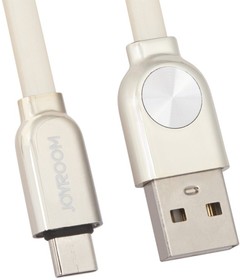 Фото 1/2 USB кабель JOYROOM DAWN Series S-M339 USB Type-C 1м плоский метал. разъемы (золотой)