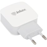 Зарядное устройство inkax CD-28 Nice Trip 2xUSB, 2.1А + кабель MicroUSB 1м (белый)