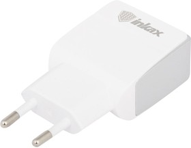 Фото 1/6 Зарядное устройство inkax CD-23 Superior 2xUSB, 2.4А + кабель Lightning 8-pin 1м (белый)