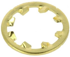Фото 1/3 132-WASH-GLD, Rf Connector Accessory - Washer Lock 6.5mm-ID 10.2mm-OD 0.5mm-THK Brass Passivated